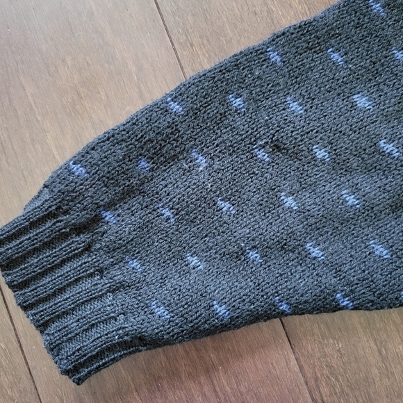 Vintage Alps Women's Nordic Style Wool Blend Pullover Sweater Size M Black/Blue - Picture 6 of 9